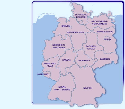 Carte d'Allemagne - Cliquez pour choisir la région